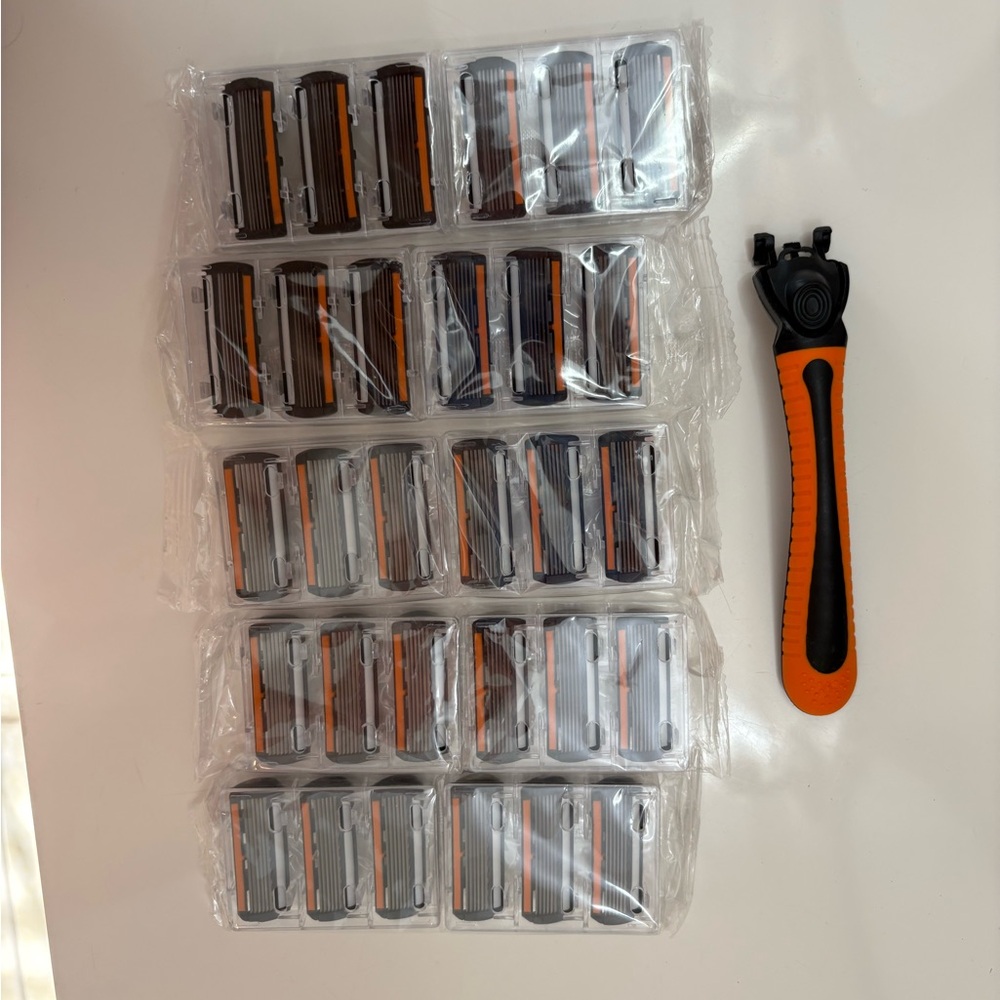Orange and Black Razor with Replacement Blades